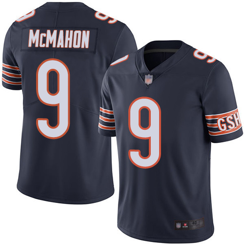 Chicago Bears Limited Navy Blue Men Jim McMahon Home Jersey NFL Football #9 Vapor Untouchable->chicago bears->NFL Jersey